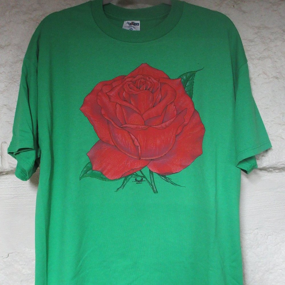 Men's Green Rose Tee Size XL